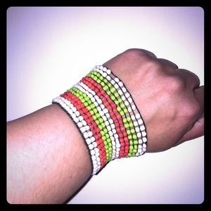 Beaded Rasta Bracelet